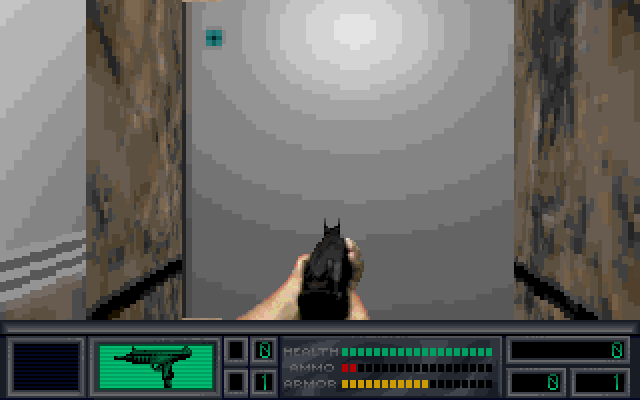 Operation Body Count (DOS) screenshot: Game start - You start only with an UZI. Only?