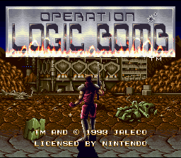 Operation Logic Bomb (SNES) screenshot: Title Screen