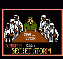Operation: Secret Storm (NES) screenshot: Title Screen