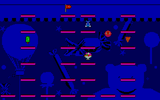 Bumpy's Arcade Fantasy (DOS) screenshot: level 1 (EGA)