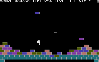 Jetbrix (Commodore 16, Plus/4) screenshot: A spinner to catch