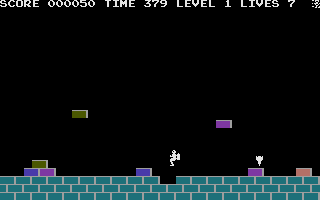 Jetbrix (Commodore 16, Plus/4) screenshot: Lets break the wall