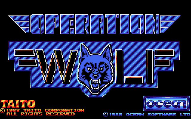 Operation Wolf (Amiga) screenshot: Title screen