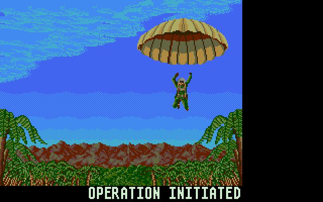 Operation Wolf (Amiga) screenshot: Landing down on soil