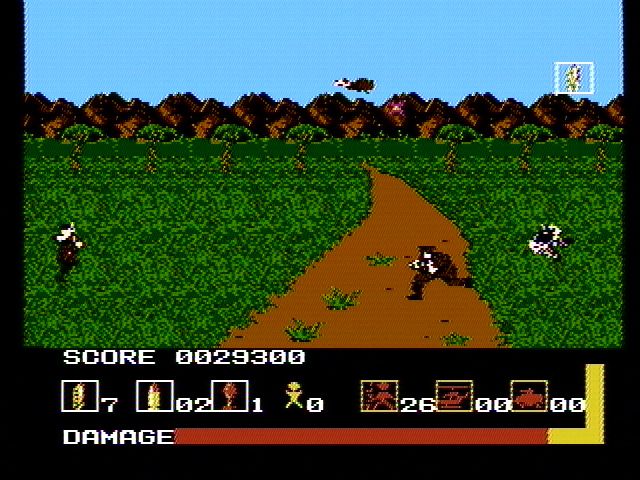 Operation Wolf (NES) screenshot: The enemy has located you