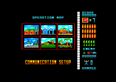 Operation Wolf (Amstrad CPC) screenshot: Game Map