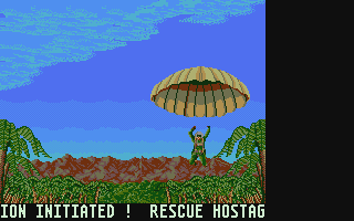 Operation Wolf (Atari ST) screenshot: Mission One. Rescue all hostages.