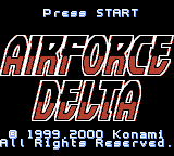AirForce Delta (Game Boy Color) screenshot: Title screen