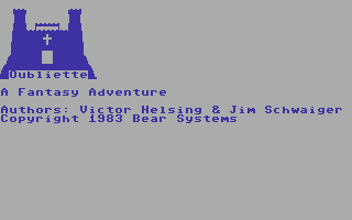 Oubliette (Commodore 64) screenshot: Title screen