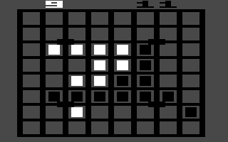 Othello (Atari 2600) screenshot: The game in black and white mode