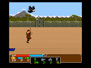 Operation Wolf (TurboGrafx-16) screenshot: Shoot the birds....