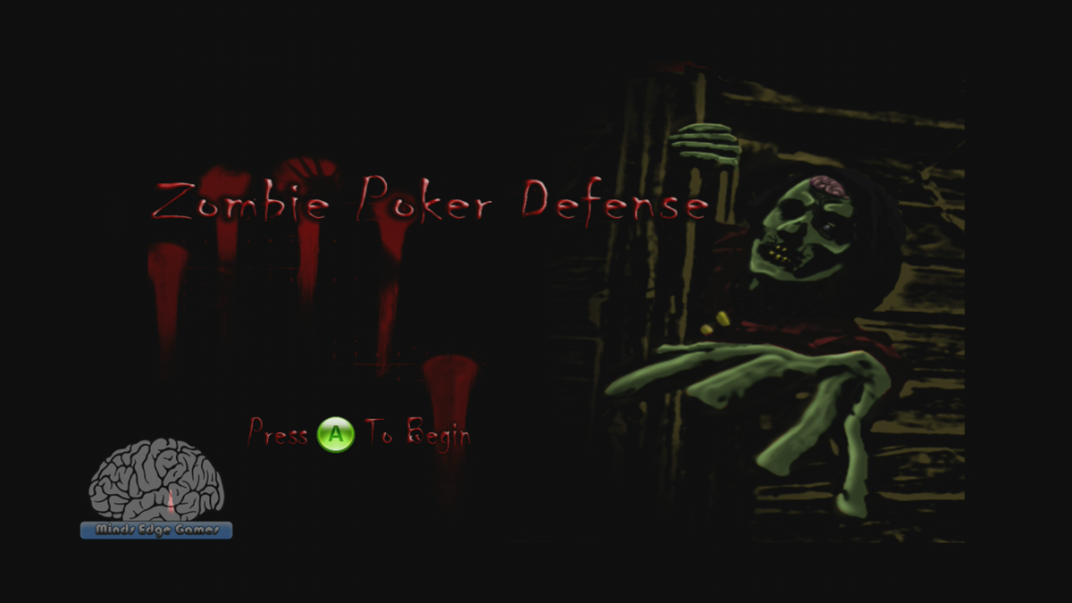 Zombie Poker Defense (Xbox 360) screenshot: Title screen (Trial version)