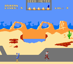 Road Runner (NES) screenshot: Level 3