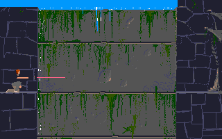 Out of This World (DOS) screenshot: To slippery to cross over.