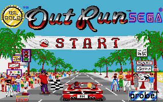 OutRun (Atari ST) screenshot: Title screen