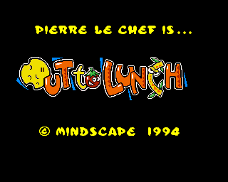 Pierre le Chef is... Out to Lunch (Amiga) screenshot: Title screen