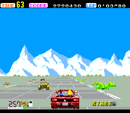 OutRun (TurboGrafx-16) screenshot: Stage 3