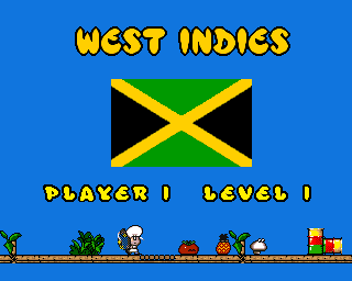 Pierre le Chef is... Out to Lunch (Amiga) screenshot: West Indies - opening screen