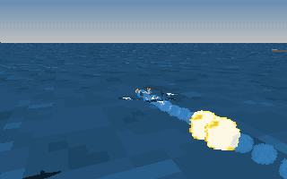 Pacific Strike (DOS) screenshot: We're shot down ...