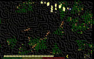 Alien Phobia (DOS) screenshot: Flamethrower!