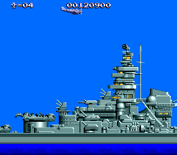 P47 Thunderbolt (TurboGrafx-16) screenshot: Level 4's Big Boss