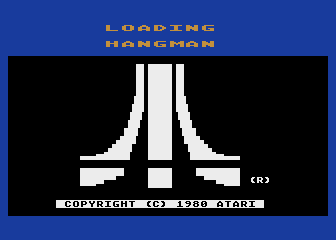 Hangman (Atari 8-bit) screenshot: Loading screen
