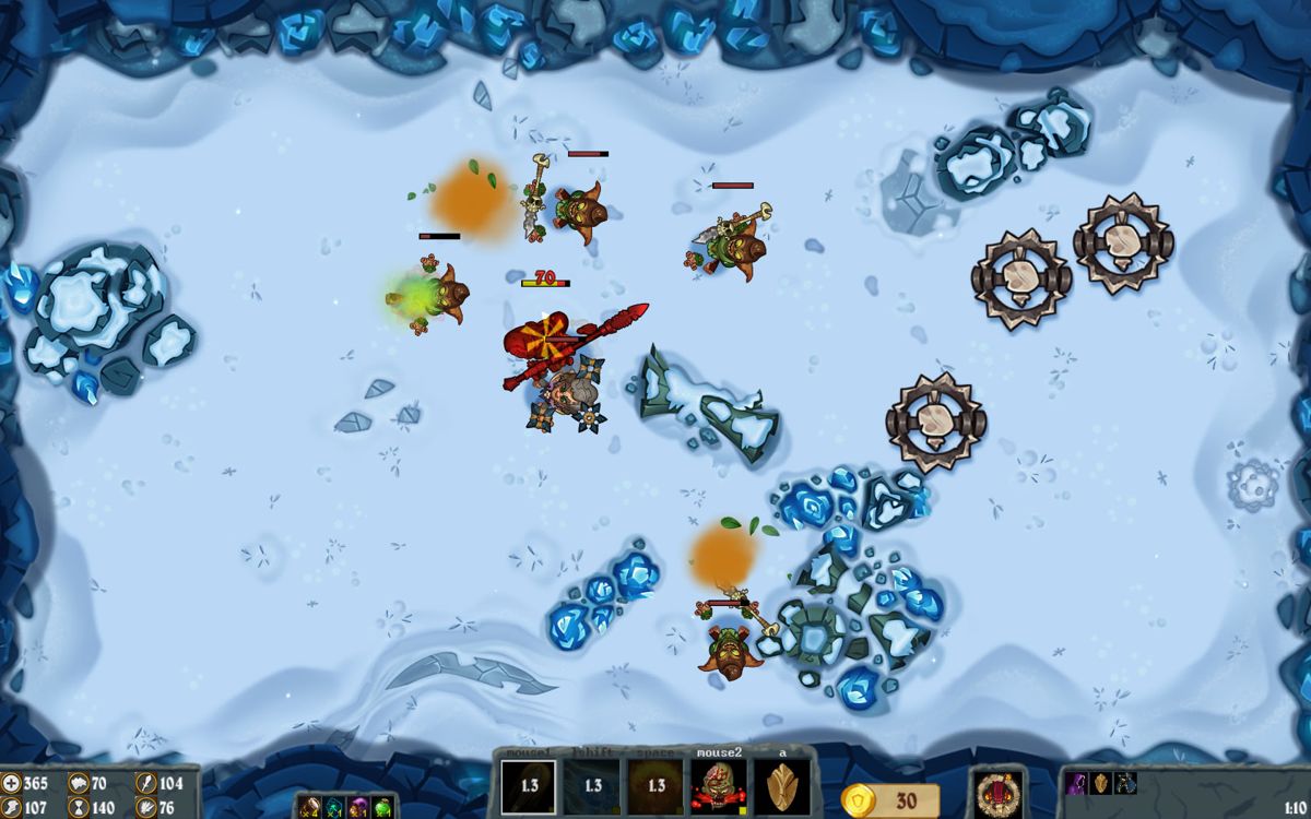 Flamebreak (Windows) screenshot: A busy fight