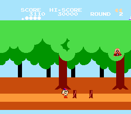 Pac-Land (NES) screenshot: Round 2