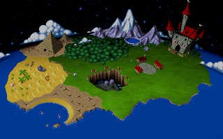 Pac-in-Time (DOS) screenshot: Level Screen