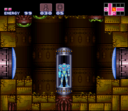 Super Metroid (SNES) screenshot: Save spots are scattered throughout the world to record your progress