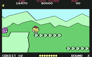 Pac-Land (Commodore 64) screenshot: Round 3