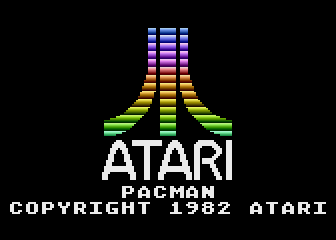 Pac-Man (Atari 5200) screenshot: Atari logo and game title