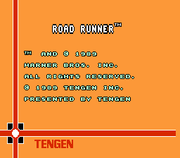 Road Runner (NES) screenshot: Disclaimer