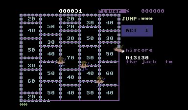 Rollin (Commodore 64) screenshot: Moving around the edge of the screen first
