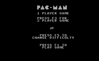 Pac-Man (Commodore 64) screenshot: Title screen