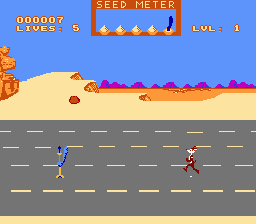 Road Runner (NES) screenshot: Level 1