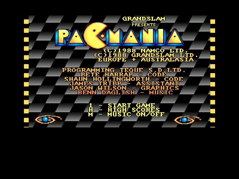 Pac-Mania (Amiga) screenshot: Title