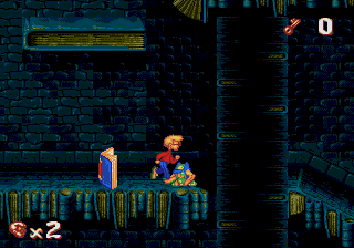 The Pagemaster (Genesis) screenshot: Playing level 1