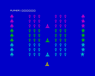 Cosmic Guerilla (ZX Spectrum) screenshot: Starting Set 1.