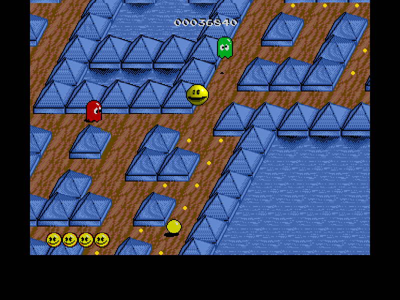 Pac-Mania (Amiga) screenshot: Jumping Ghost