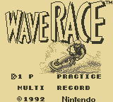Wave Race (Game Boy) screenshot: Title Screen