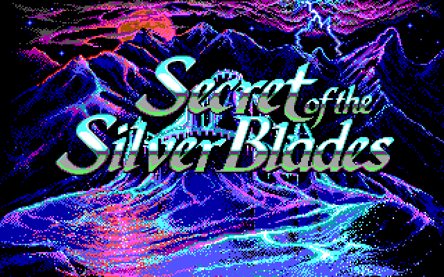 Secret of the Silver Blades (DOS) screenshot: Title screen #2 (Main title)