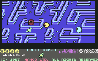 Screenshot of Pac-Mania (Commodore 64, 1987) - MobyGames