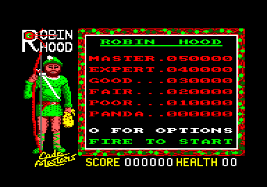 Super Robin Hood (Amstrad CPC) screenshot: Scores
