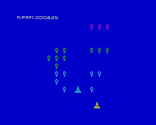 Cosmic Guerilla (ZX Spectrum) screenshot: Set 2 - Extraordinary caption of advancing to the next level.