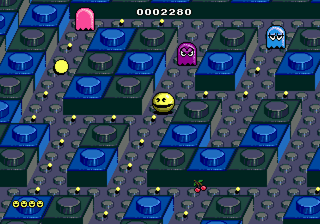 Pac-Mania (Genesis) screenshot: Block Town