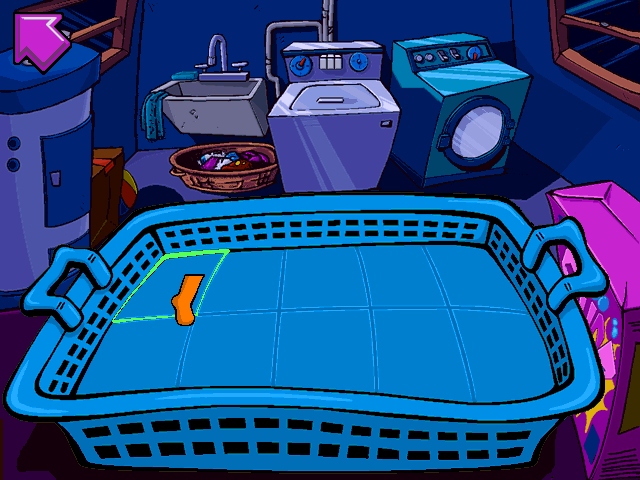 Pajama Sam: No Need to Hide When It's Dark Outside (Windows 3.x) screenshot: Recollect missing socks