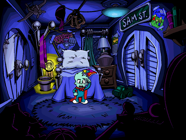 Pajama Sam: No Need to Hide When It's Dark Outside (Windows 16-bit) screenshot: ...but first he's got to find a few things...