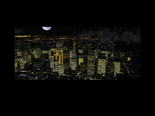 The Pandora Directive (DOS) screenshot: Intro: San Francisco 2043 A.D.