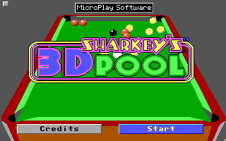 Sharkey's 3D Pool (DOS) screenshot: Title